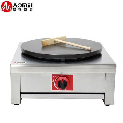 Acciaio inossidabile vantaggio macchina crepe a gas a testa singola con bastone crepe pancake commerciale