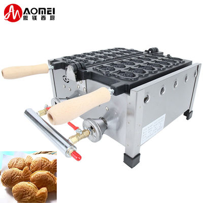 8.15 KG antiaderente 14pcs piccolo pesce a forma di waffle Maker acciaio inossidabile Taiyaki macchina gas