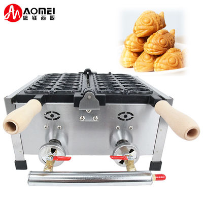 8.15 KG antiaderente 14pcs piccolo pesce a forma di waffle Maker acciaio inossidabile Taiyaki macchina gas