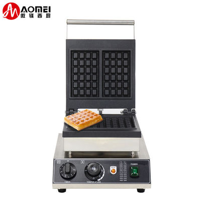 Macchina per la produzione di waffle all'aperto con forma quadrata antiaderente e fonte di alimentazione elettrica