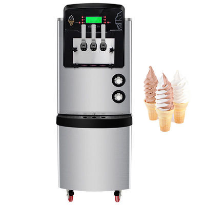 304 in acciaio inossidabile di qualità alimentare Commercial Soft Serve Ice Cream Maker con tre sapori