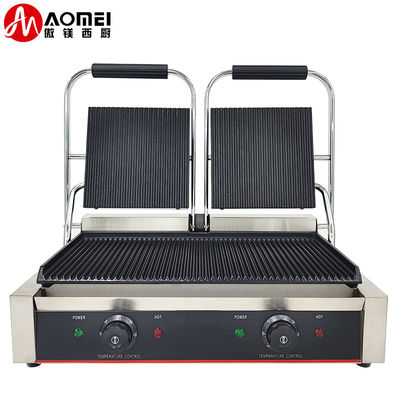 215*215mm Grill superiore Panini Press Contact Grill elettrico per aziende di ristorazione