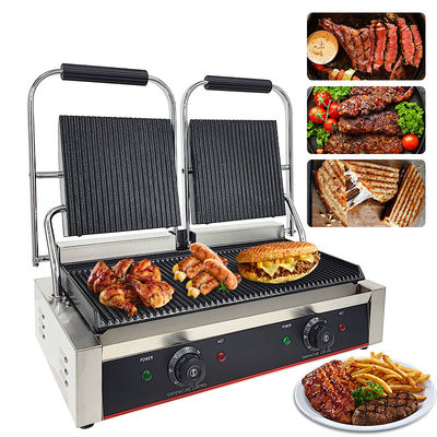 215*215mm Grill superiore Panini Press Contact Grill elettrico per aziende di ristorazione