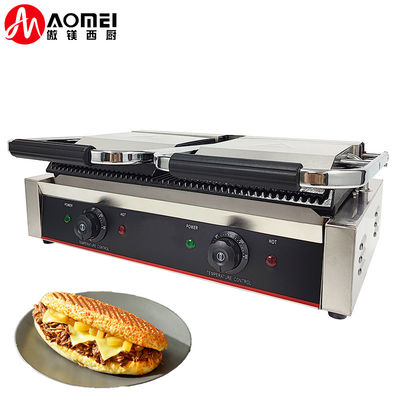 215*215mm Grill superiore Panini Press Contact Grill elettrico per aziende di ristorazione