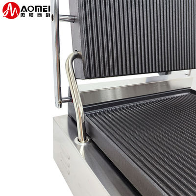 215*215mm Grill superiore Panini Press Contact Grill elettrico per aziende di ristorazione