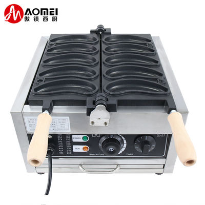 Voltaggio 220V/110V Waffle Makers Banana Shape 1800W Waffle Machine elettrica 10PCS