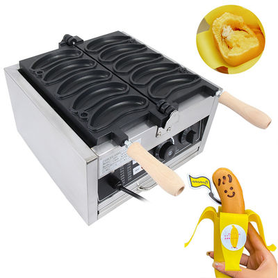 Voltaggio 220V/110V Waffle Makers Banana Shape 1800W Waffle Machine elettrica 10PCS