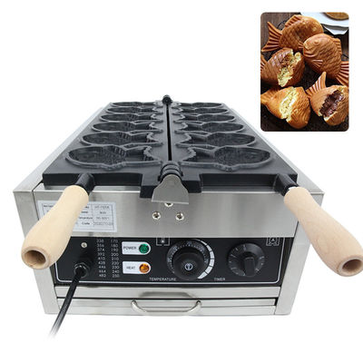 Fabbricante di waffle di pesce in acciaio inossidabile con piatti intercambiabili