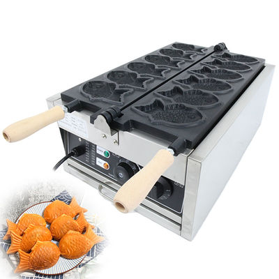 Fabbricante di waffle di pesce in acciaio inossidabile con piatti intercambiabili
