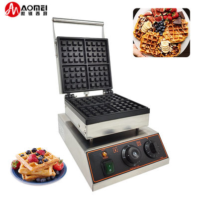 Nonstick Electric Belgian Waffle Maker 4pcs Rectangle Waffle Baking Machine per snack