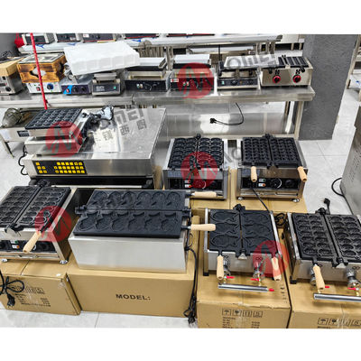 Macchina elettrica per la produzione di waffle per snack bar piatto antiaderente bevande alimentari 250*350*250mm