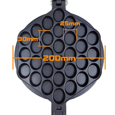 200 mm di diametro Dimensione dello stampo Bollino elettrico antiaderente Waffle di ferro forno per la preparazione di snack