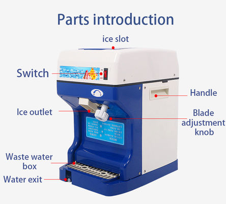 Macchine elettriche per frantumare il ghiaccio Macchine per frantumare il ghiaccio Rasoi con lame in acciaio inossidabile 304