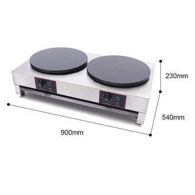 900*540*230mm Professionale in acciaio inossidabile Commerciale antiaderente elettrico doppio singolo Crepe Maker