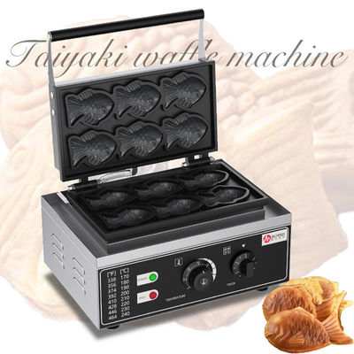 385*275*230mm Commerciale 6pcs Mini Fish Shape Waffle Maker Pesce d'oro Taiyaki Machine