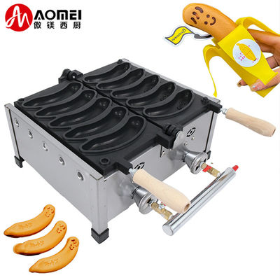 AM-05R Non-stick Coating Banana Shape Waffle Makers per Waffle lunghe elettriche da 5 pezzi