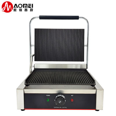 Macchina per piastre per grill con contatto in ghisa elettrica commerciale da 220 V