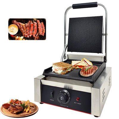 Grill elettrico commerciale portabile Panini Sandwich Griddle 305*340*190mm 10,8kg