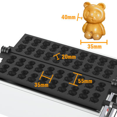 Produttore di waffle a forma di animale con piastra rivestita antiaderente e potenza regolabile 3000W