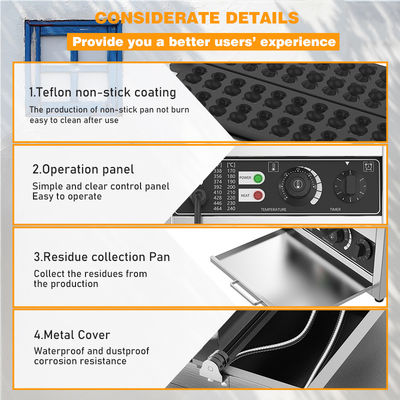 Produttore di waffle a forma di animale con piastra rivestita antiaderente e potenza regolabile 3000W