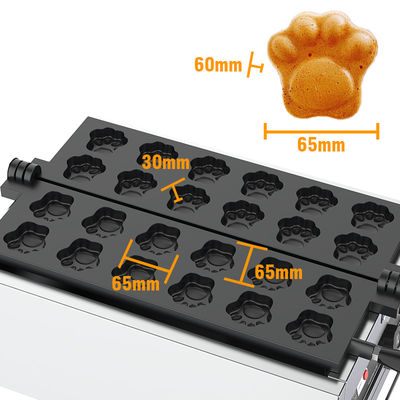 Macchina da forno per muffin a zampa d'orso da 3000W con forma a zampa di gatto Voltaggio 220v Cartoon Waffle