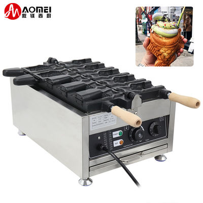 Macchina Taiyaki elettrica in acciaio inossidabile con lunga durata di vita e dimensioni 375 * 700 * 290mm