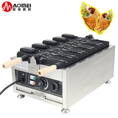 Macchina Taiyaki elettrica in acciaio inossidabile con lunga durata di vita e dimensioni 375 * 700 * 290mm