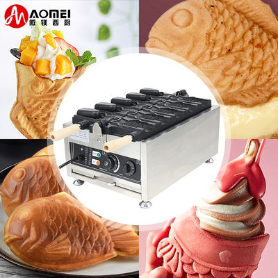 Macchina Taiyaki elettrica in acciaio inossidabile con lunga durata di vita e dimensioni 375 * 700 * 290mm