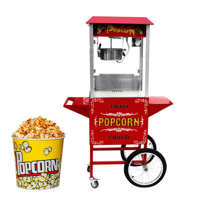 110-240V/50-60HZ Materiale SS di qualità alimentare sana Macchina per popcorn commerciale con carrello