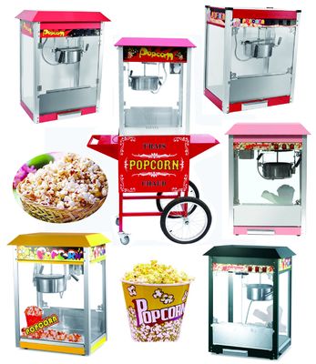 110-240V/50-60HZ Materiale SS di qualità alimentare sana Macchina per popcorn commerciale con carrello