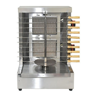 Gas Shawarma Machine 2 bruciatore Doner di pollo Kebab BBQ Grill Skewers Maker per all'aperto