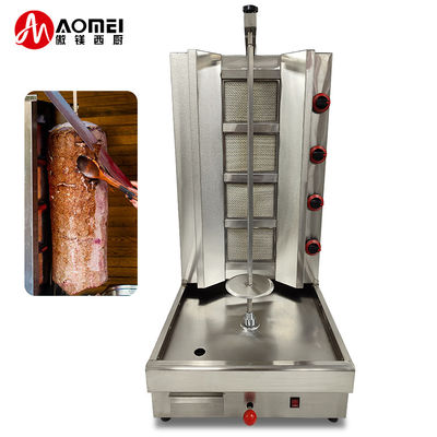 Automatica Grado Automatico 4 bruciatore Gas Pollo Shawarma Machine La tua soluzione Shawarma
