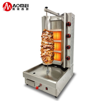 Macchina per kebab con grill elettrico a gas a 4 fuochi da 25 KG/macchina per doner/macchina per shawarma GB-950